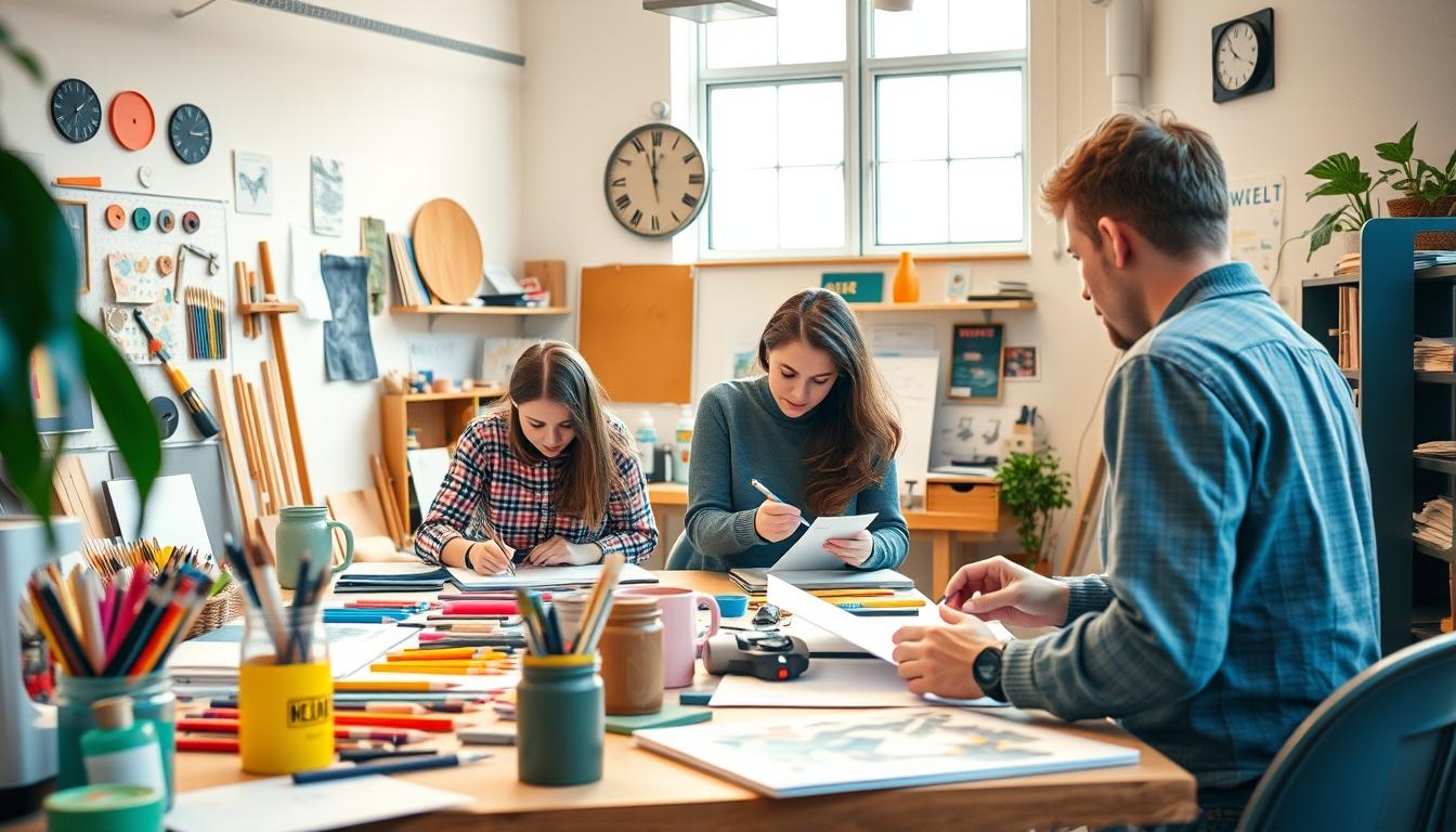 Student using a study guide to organize academic notes